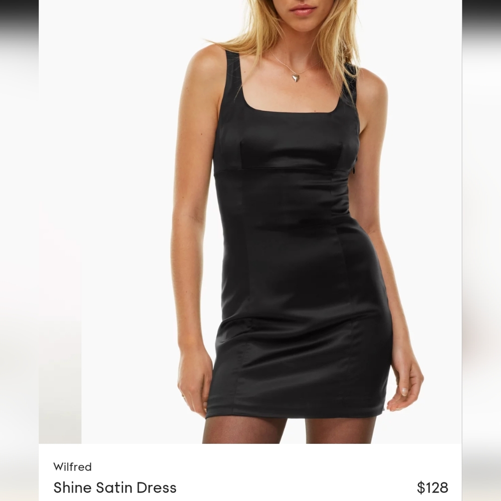 Aritzia Wilfred Shine Satin Dress